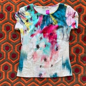 MAKE OFFER! Elie Tahari Multicolor Abstract Top Small